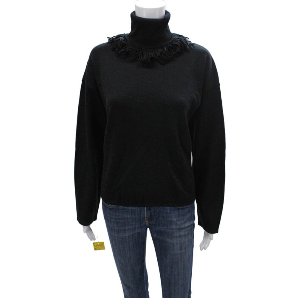 Bitte Kai Rand Womens Pullover Turtleneck Merino Wool Long Sleeve Black Size S